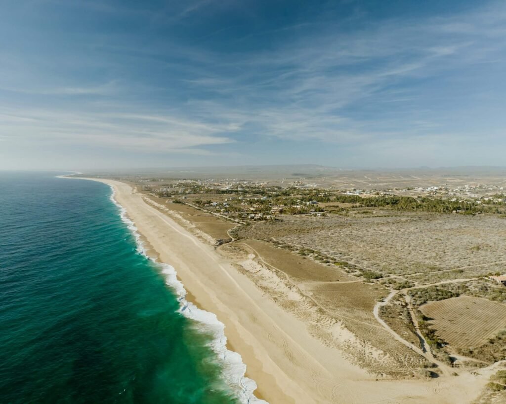 Aerial view of Todos Santos BCS for Top 4 Things to Do in Todos Santos, Mexico